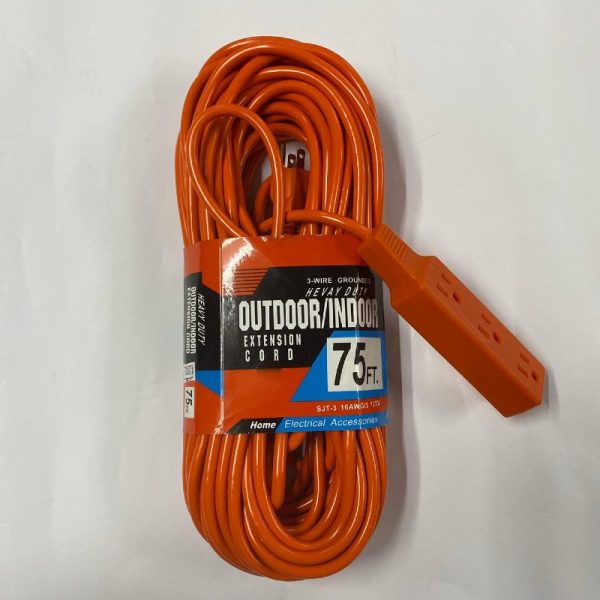3 Wire Grounded Heavy Duty Outdoor Indoor Extension Cord plug in