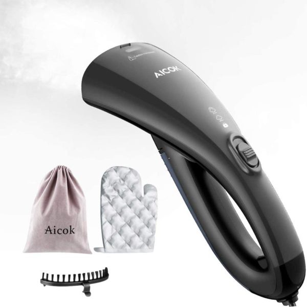 34261 AICOK Steamer for Clothes15s Fast Heatup Travel Garment Steamer Dual Steam Setting Travel Iron Handheld Steamer with Travel Pouch Heat Resistant Mitt and Brush 4b448a2b 414e 414e 9a2e 66f83238ce71