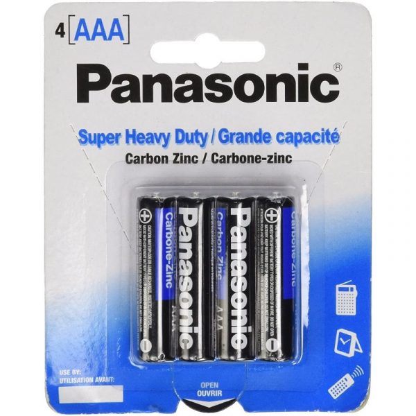 4 Pack Panasonic Carbon Zinc Super Heavy Duty Power Triple A Battery 1