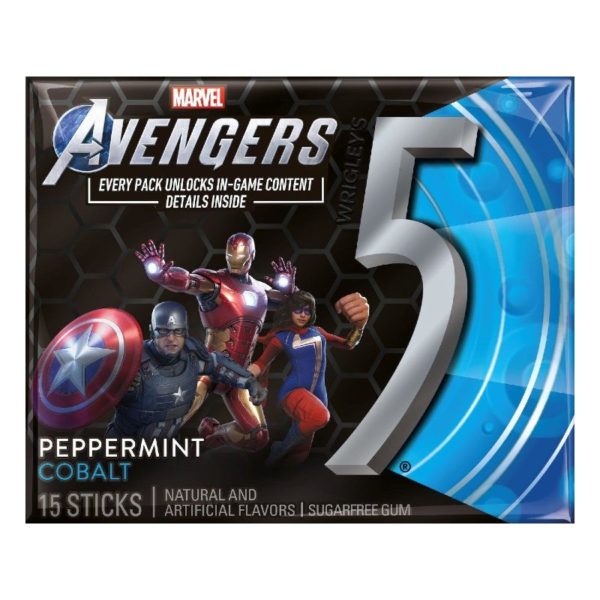 5Gum Peppermint Cobalt Sugar Free Gum 15 Sticks Limited edition