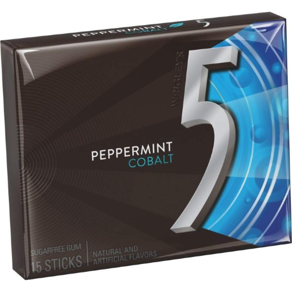 5Gum Peppermint Cobalt Sugar Free Gum 15 Sticks Original 1