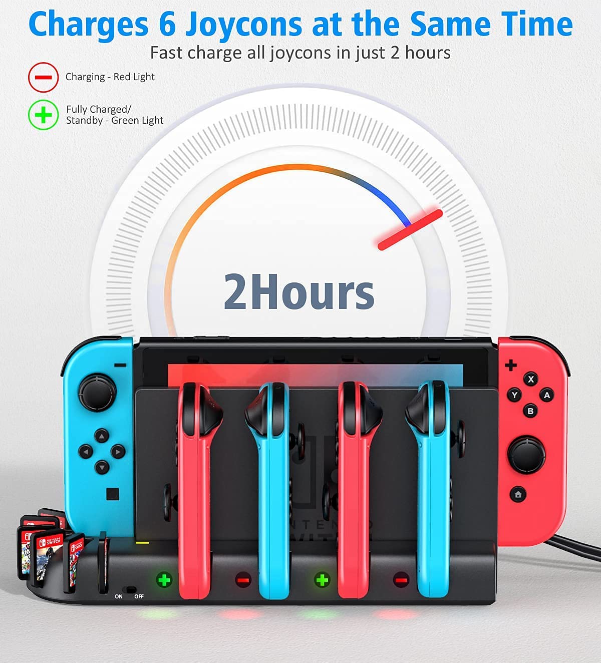 Switch Controller Charging Dock Station Compatible with Nintendo Switch   OLED Model Joycons for sale in Jamaica