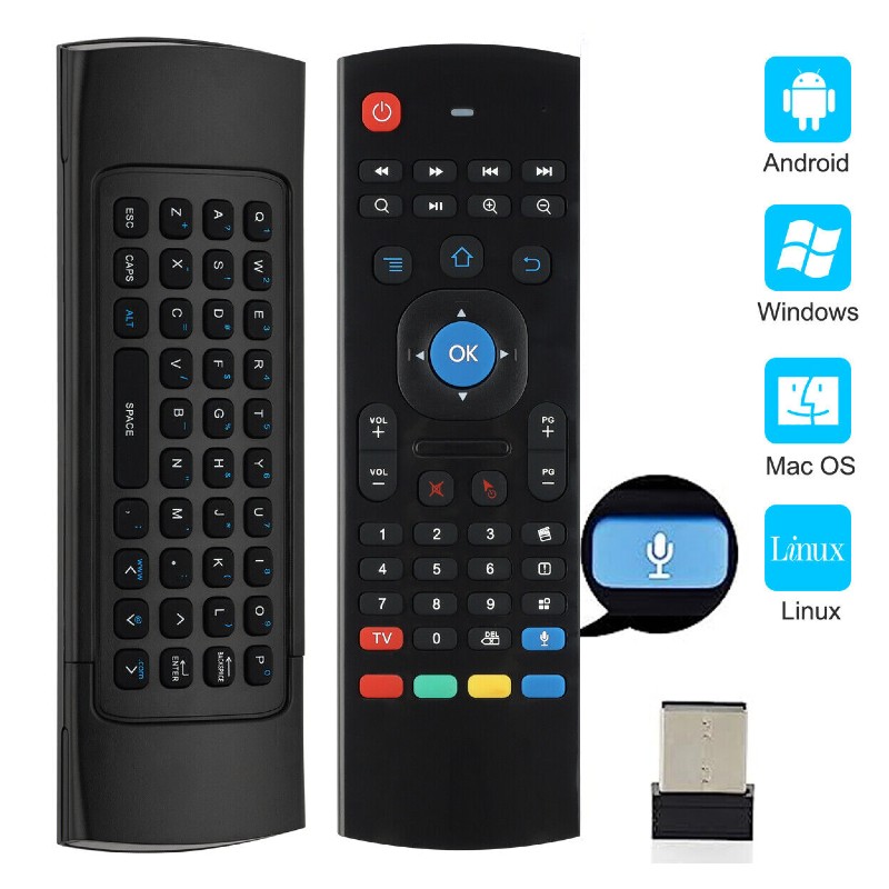 Andowl Wireless Remote Control Air Fly Mouse/Keyboard, USB 2.4GHz