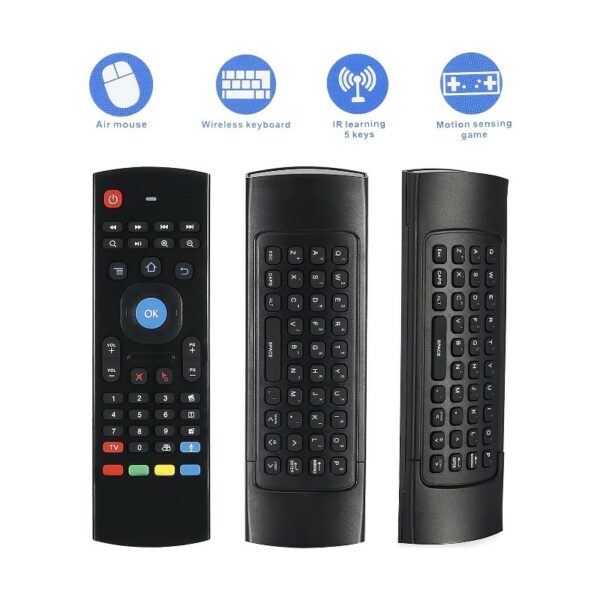 Air Fly Mouse 2.4G Multifunctional Mini Keyboard Wireless Remote with Motion Sensing Game Handle for 3 Gsensor HTPC Mini PC and Android Smart TV Box 2