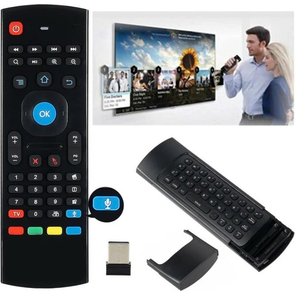 Air Fly Mouse 2.4G Multifunctional Mini Keyboard Wireless Remote with Motion Sensing Game Handle for 3 Gsensor HTPC Mini PC and Android Smart TV Box 5