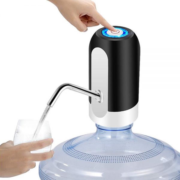 Automatic Water Dispenser Drinking Water Bottle USB Charging Pump for 5 Gallon black