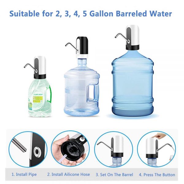 Automatic Water Dispenser Drinking Water Bottle USB Charging Pump for 5 Gallon bottle size