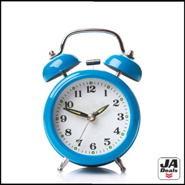 Baohui Twin Bell Plastic Analog Alarm Clock 620 Blue 1