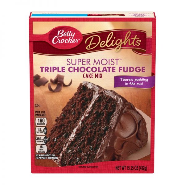 Betty Crocker Delights Super Moist Triple Chocolate Fudge cake