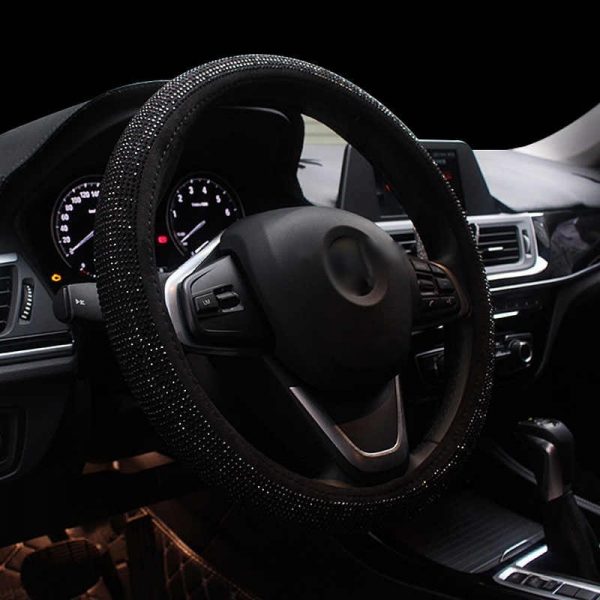 Blinging Steering Wheel Cover for Vehicle Car black