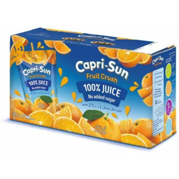 Capri Sun Fruit Crush 100 Orange Juice 10 Counts