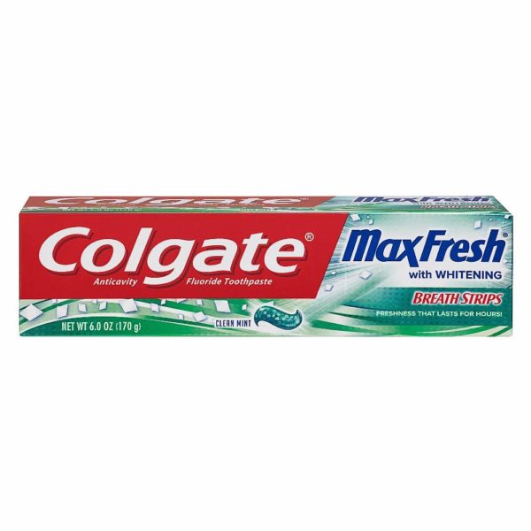 Colgate Fluoride Toothpaste Max Fresh with Whitening Breath Strips 170g