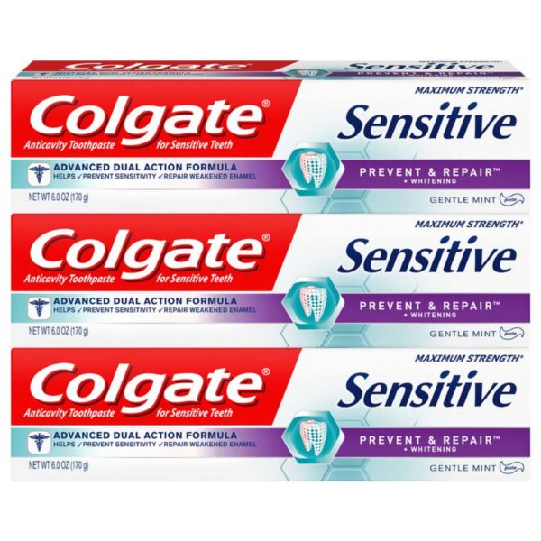 Colgate Maximum Strength Sensitive Prevent Repair Whitening Toothpaste 170g