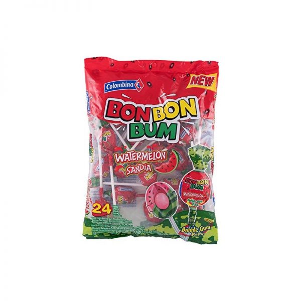 Colombina Bon Bon Bum Watermelon Bubble Gum Pops
