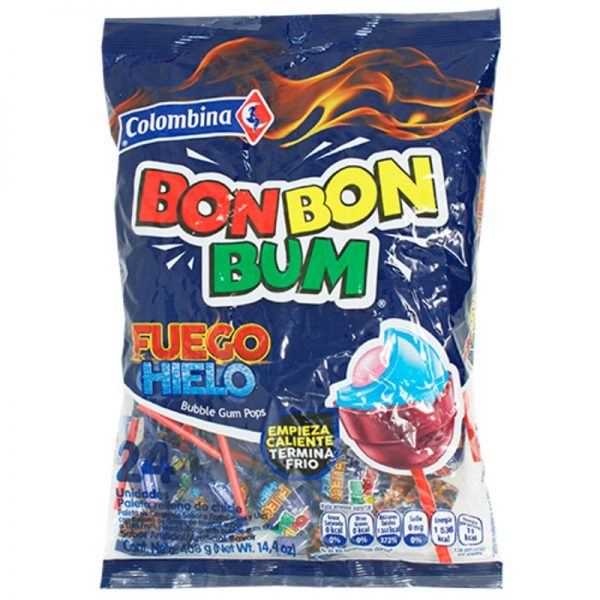 Colombina BonBon Bum Fire Ice Stick Sweet 24 Counts