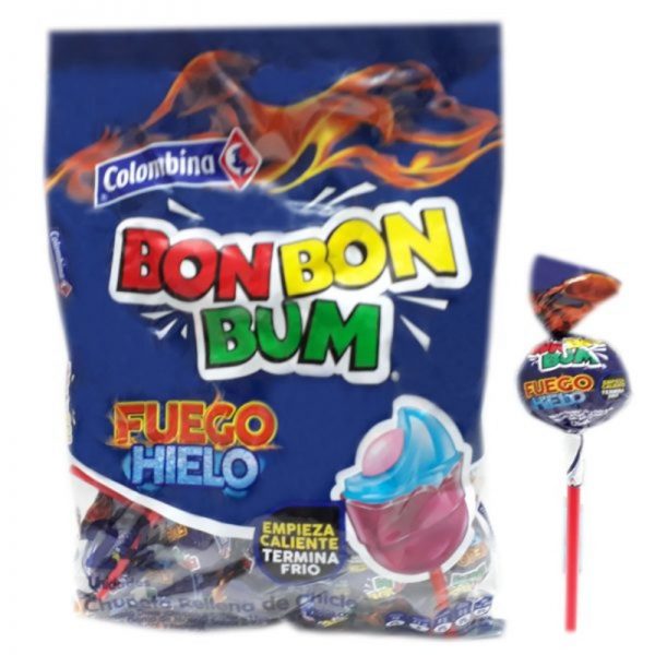 Colombina BonBon Bum Fire Ice Stick Sweet 24 Counts content
