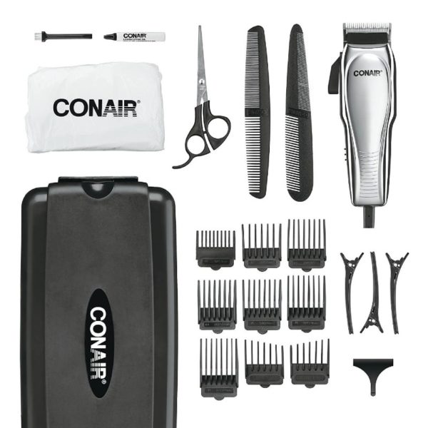 Conair Custom Haircut Clipper Kit Set with No Slip Grip HC201R
