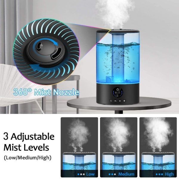Cool Mist Ultrasonic 3 Liter Humidifier with Remote Control for Large Rooms 2