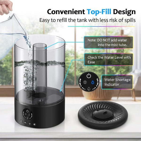 Cool Mist Ultrasonic 3 Liter Humidifier with Remote Control for Large Rooms 4
