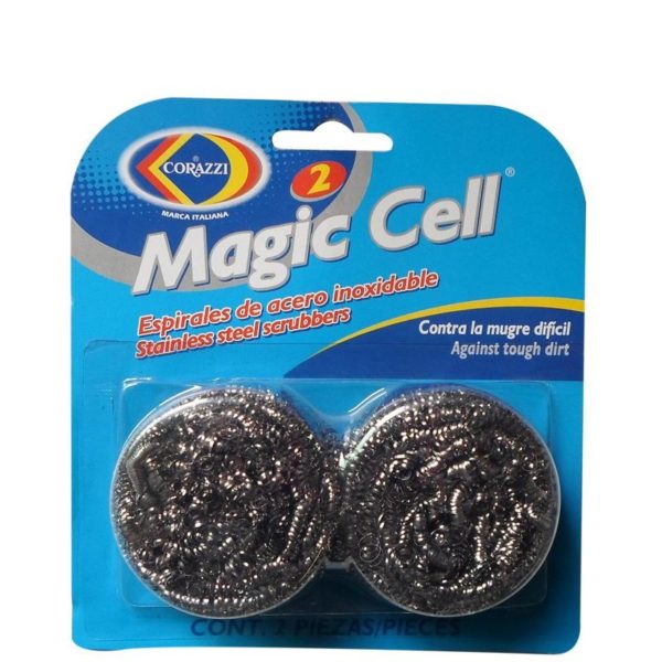 Corazzi Magic Cell Stainless Steel Scrubbers 2 pack 1