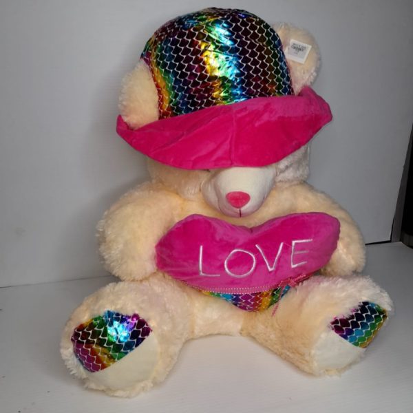 Cream Love Teddy Bear 1