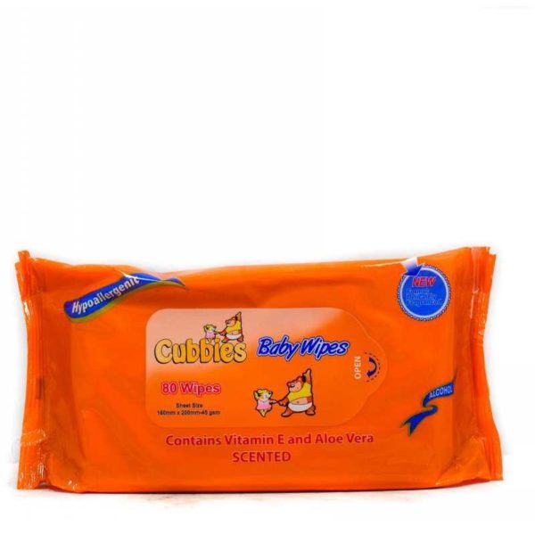 Cubbies Hypoallergenic Baby Wipes 80 Wipes 1
