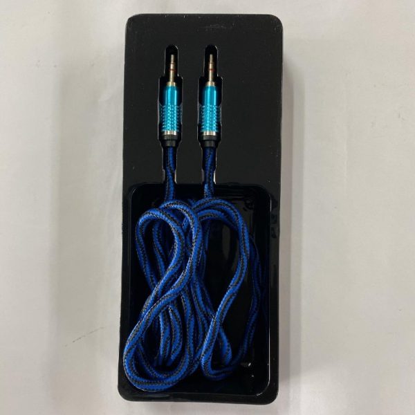 D.WORLD Audio Aux Jack 3.5mm Cord blue