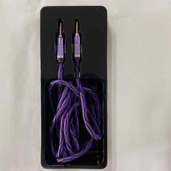 D.WORLD Audio Aux Jack 3.5mm Cord purple