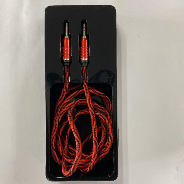 D.WORLD Audio Aux Jack 3.5mm Cord red