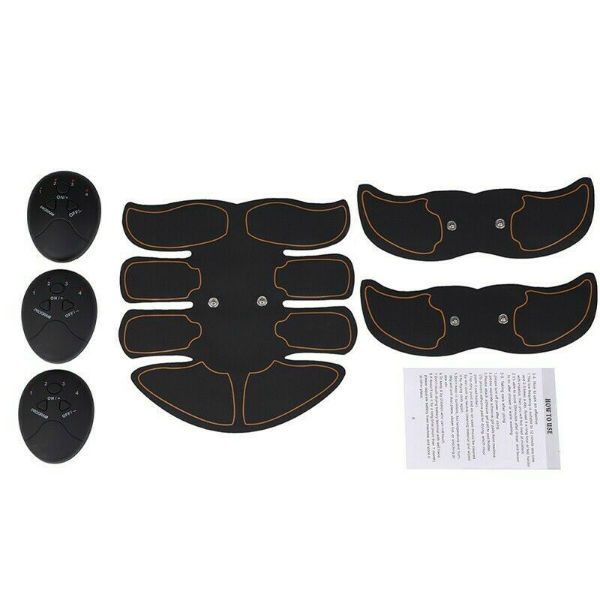 Electric EMS Muscle ABS Stimulator Training Pad Gear Body Excercise kit