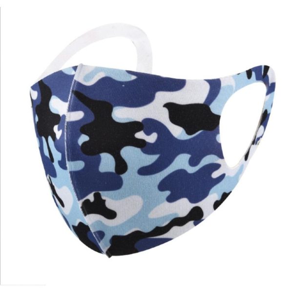 Fashion Mask blue Camouflage Design 1