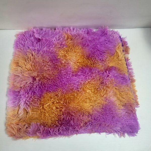Fluffy Plush Shaggy Soft Comfy Faux Fur Multicolor Decorative Square Pillow Pillowcases Cover lavender 1