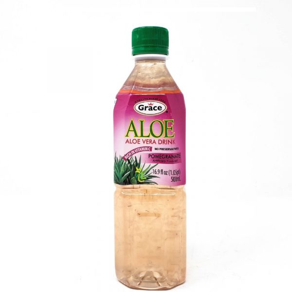 Grace Say Aloe Aloe Vera Drink with Real Aloe Chunks Pomegranate