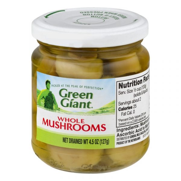 Green Giant Jarred Whole Mushrooms 4.5oz