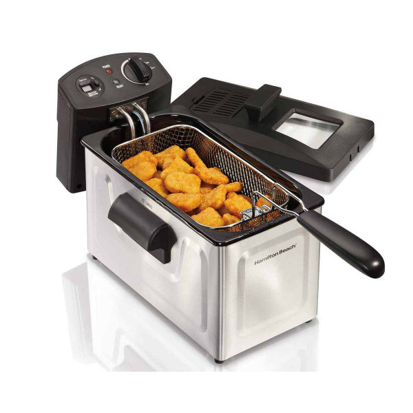 Hamilton Beach 8 Cup Deep Fryer, Family-size Food Capacity cooks up to 6  cups of Food, Red, 35336