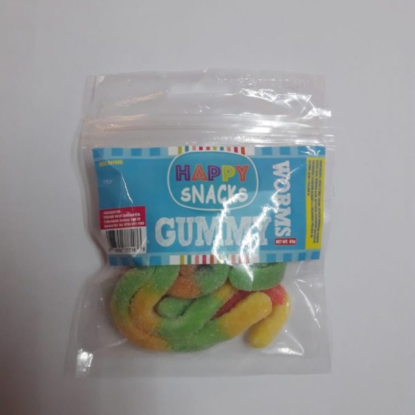 Happy Snacks Gummy Worms Candy 89g