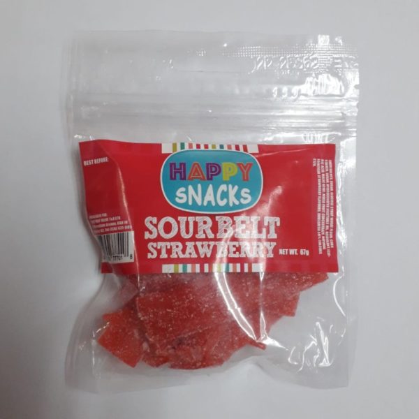 Happy Snacks Sour Belt Candy 67g Strawberry