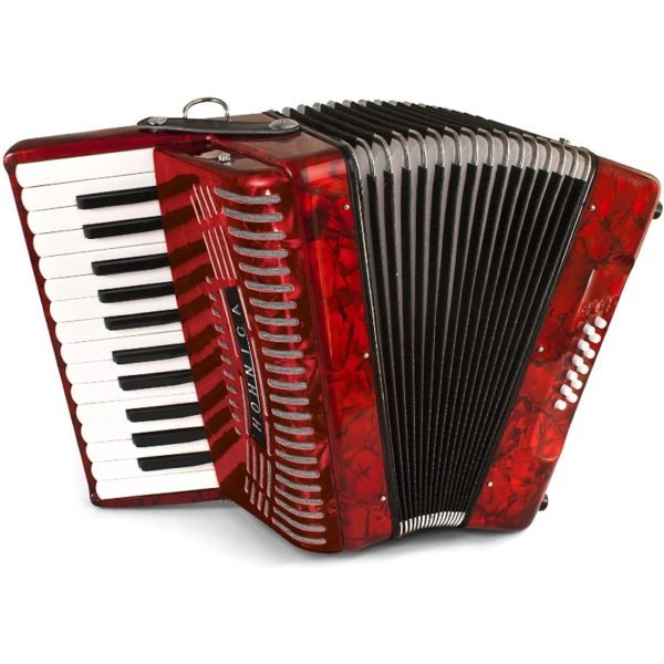 Hohner Accordions 1303 RED 12 Bass Entry Level Piano Accordion Red