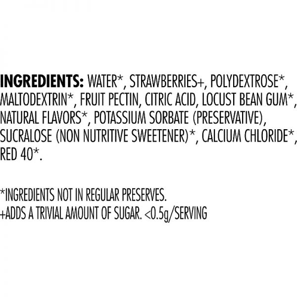 Ingredients for smuckers 1