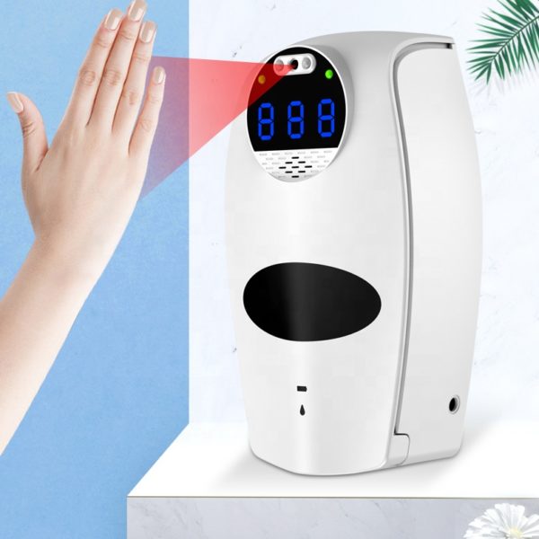 Intelligent Non Contact Digital Infrared Sensor 850ml Capacity Wall Mount Stand Alone Automatic Hand Soap Sanitizer Dispenser Thermometer Temperature Tester K9 Plus hand temperature check