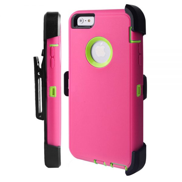 Iphone 7 Defender Case pink lime