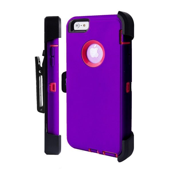 Iphone 7 Defender Case purple flower