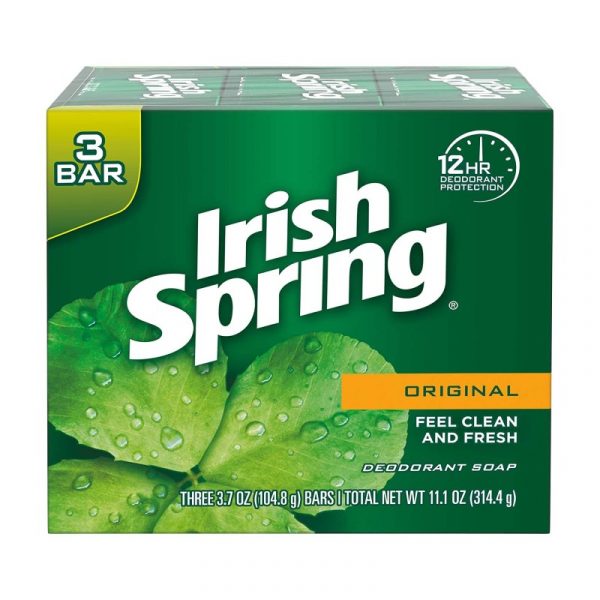 Irish Spring Deodorant Soap 3.7 Oz Original 3 1