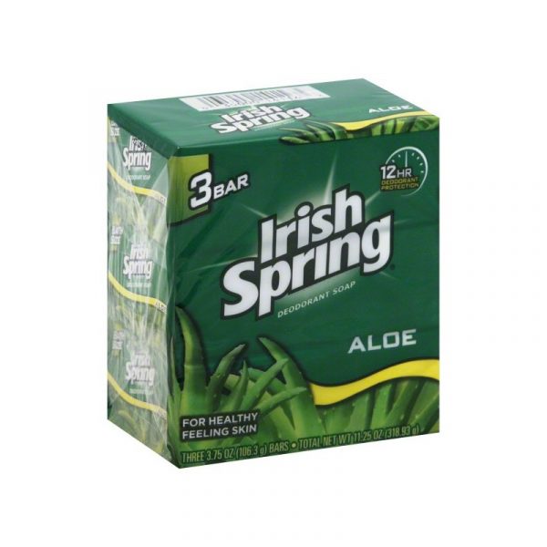 Irish Spring Deodorant Soap 3.7 Oz aloe 3