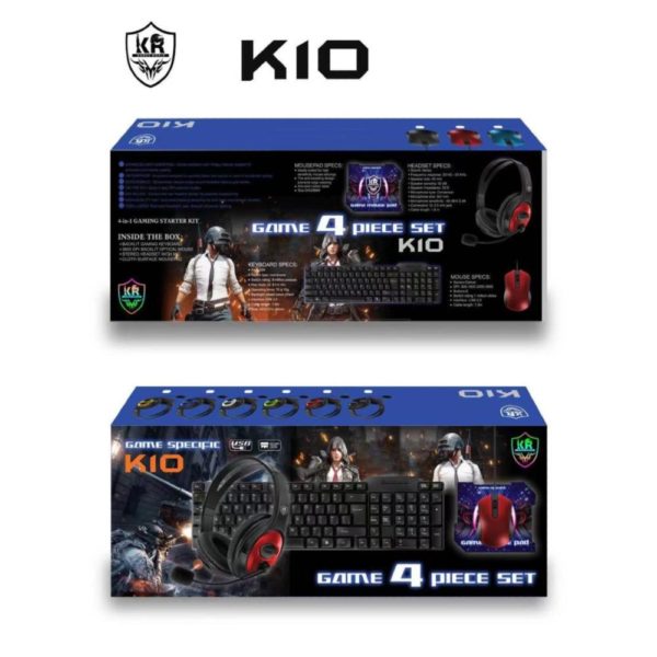 K10 4 Piece Gaming Set Gaming Keyboard Gaming Headphone Gaming Mouse and Gaming Mouse Trackpad 1