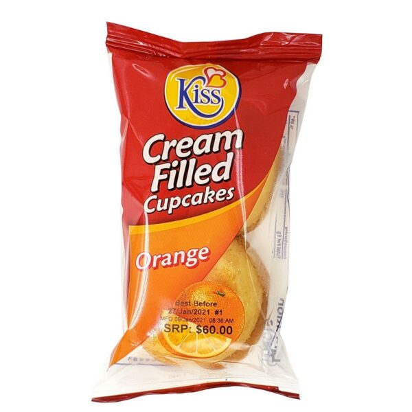 Kiss Cream Filled Cupcakes Orange 60g tagged 20585 zoom