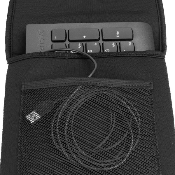 KuRoKo Keyboard Neoprene Sleeve Caseup to 18 Inches with Wireless Mouse Storage Cable and Charger Pouch Black 2 Copy