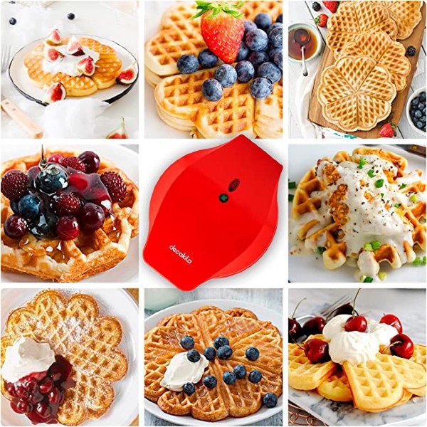 1pc 1000w Home Use Double-sided Flower-shaped Waffle Maker Eggette