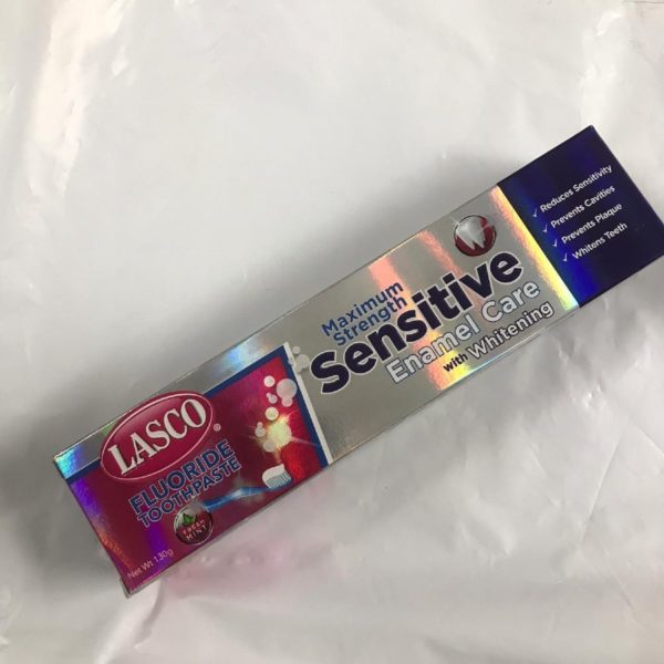 Lasco Fluoride Toothpaste Maximum Strength Sensitive Enamel Care with Whitening 130g 1