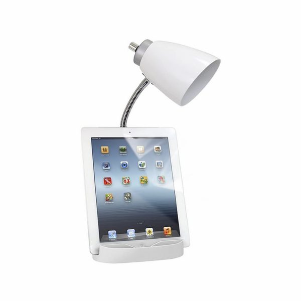 Limelight Gooseneck Desk Lamp with Organizer Tablet Holder